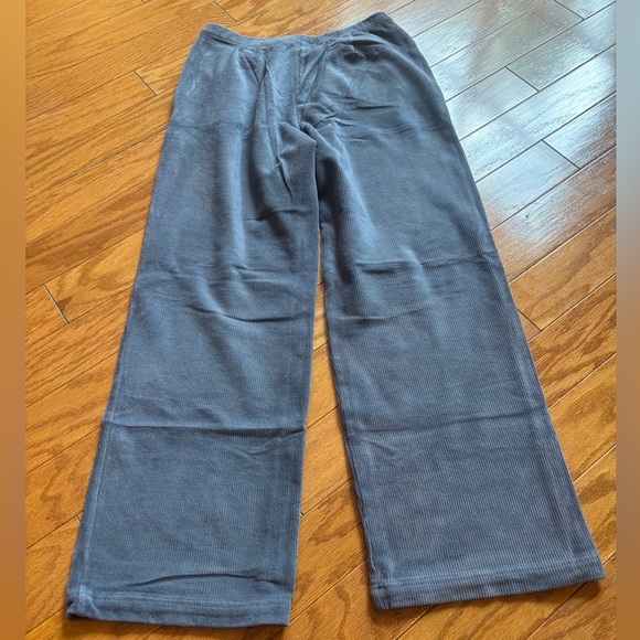 LL bean straight leg blue ribbed soft sweat pants womens size small reg. - Picture 2 of 4